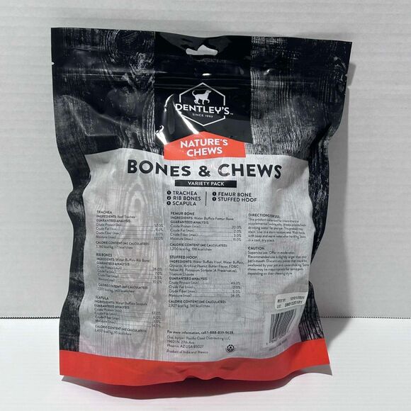 NEW Dentley's Nature's Natural Bones & Chews 6 Ct Moderate Variety Pack BB 12/25 - Picture 9 of 10